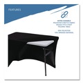 Perforated Roll & Hand Towels | Iceberg 16511 iGear 24 in. x 48 in. Polyester/Spandex Stretch-Fabric Table Cover - Black image number 9