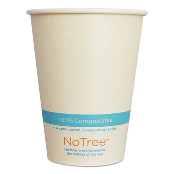 CUPS | World Centric CUSU12 12 oz. NoTree Paper Hot Cups - Natural (1000/Carton)