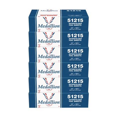 Foil Wraps | Handi-Foil 51215 12 in. x 10.75 in. Medallion Interfolded Foil Sheets (3000/Carton) image number 0