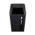 Indoor Waste Receptacles | Rubbermaid Commercial 2078988 Sustain 23 gal Metal/Plastic Decorative Refuse with Recycling Lid - Black image number 2