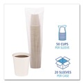 Cups | Boardwalk BWKWHT8HCUP 8 oz Paper Hot Cups - White (50/Sleeve, 20 Sleeves/Carton) image number 4