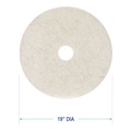 Floor Pads-Cleaning, Buffing & Polishing | Boardwalk BWK4019NAT 19 in. Diameter Natural Burnishing Floor Pads - White (5/Carton) image number 2