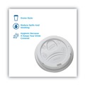 Cup Lids | Dixie D9542 10 oz. - 20 oz. Hot Cups Drink-Thru Dome Lids - White (100/Pack) image number 1
