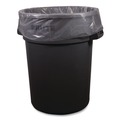 Low-Density Trash Bags | Boardwalk H6644TCKR01 32 Gallon 0.9 mil 33 in. x 44 in. Perforated Roll Low-Density Waste Can Liners - Clear (5 Bags/Roll, 20 Rolls/Carton) image number 1