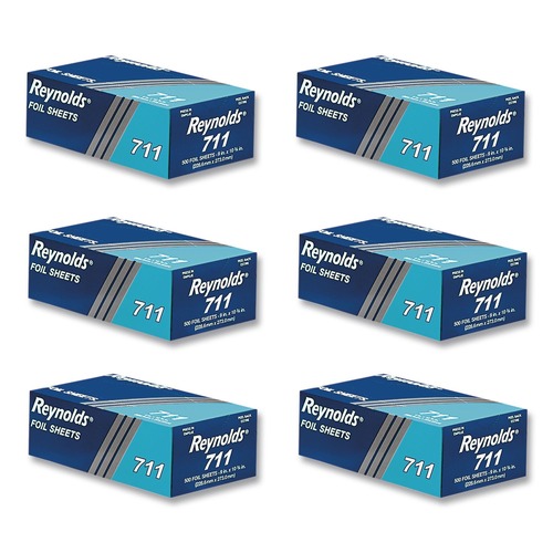 Foil Wraps | Reynolds Wrap 000000000000000711 9 in. x 10.75 in. Pop-Up Interfolded Aluminum Foil Sheets (3000/Carton) image number 0