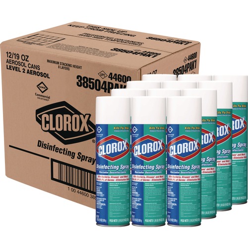 Disinfecting & Cleaning Solutions | Clorox 38504 19 oz. Fresh Aerosol Disinfecting Spray (12/Carton) image number 0