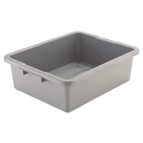 Perforated Roll & Hand Towels | Rubbermaid Commercial FG335100GRAY 7.13-Gallon 21.5 in. x 17.13 in. x 7 in. Bus/Utility Box - Gray image number 0