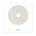 Floor Pads-Cleaning, Buffing & Polishing | Boardwalk BWK4020NAT 20 in. Diameter Natural Burnishing Floor Pads - White (5/Carton) image number 2