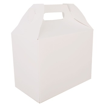 SCT 2709 10 lbs. Capacity 8.88 in. x 5 in. x 6.75 in. Paper Carryout Barn Boxes - White (150/Carton)