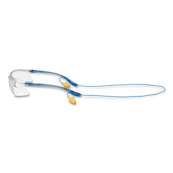 3M 11796-00000-20 Virtua Plastic Frame Polycarbonate Lens Sport CCS Protective Eyewear - Blue Frame/Clear Lens