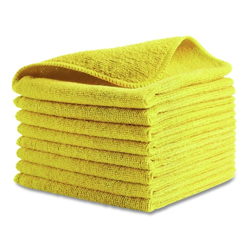 Cleaning Cloths & Wipes | Rubbermaid Commercial 1820584 16 in. x 16 in. Microfiber Cleaning Cloths - Yellow (24/Pack) image number 0