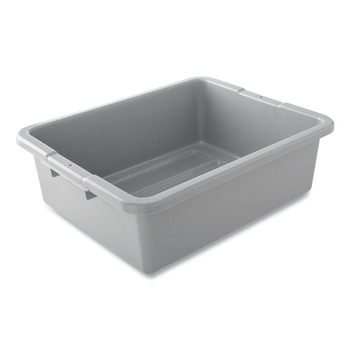 Rubbermaid Commercial FG335192GRAY 17.3 in. x 7 in. x 21.5 in. Bus/Utility Box - Gray (1-Pallet)