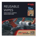 Perforated Roll & Hand Towels | WypAll 41412 X70 9-1/10 in. x 16-4/5 in. Cloths - Blue (100/Box 10 Boxes/Carton) image number 5
