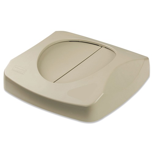 Waste Receptacle Lids | Rubbermaid Commercial FG268988BEIG Untouchable 16 in. Square Swing Top Lid - Beige image number 0