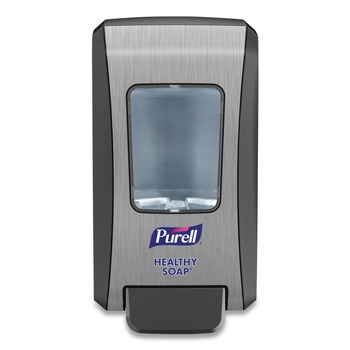 SOAP DISPENSERS | PURELL 5234-06 2000 ml 6.5 in. x 4.65 in. x 11.86 in. Fmx-20 Soap Push-Style Dispenser - Graphite/Chrome (6/carton)