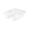 Food Trays & Liners | Dart C56NT2 5 in. x 6 in. x 1.5 in. 2-Compartments ClearPac Small Nacho Plastic Tray - Clear (500/Carton) image number 1
