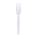 Disposable Forks | Boardwalk BWK FORKMWPS Mediumweight Polystyrene Fork - White (1000/Carton) image number 3