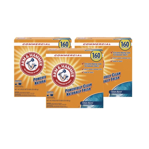 Laundry Detergents | Arm & Hammer 33200-00109 9.86 lbs. Powder Laundry Detergent - Clean Burst (3/Carton) image number 0