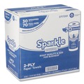 Perforated Roll & Hand Towels | Georgia Pacific Professional 2717201 11 in. x 8.8 in. 2-Ply Sparkle Premium Perforated Paper Kitchen Towel Roll - White (30 Rolls/Carton) image number 4
