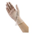 Janitorial Disposable & Single Use Gloves | Boardwalk BWK361SBX 3.6 mil 9.5 in. Long Powder-Free Exam Vinyl Gloves - Small, Clear (100/Box) image number 8