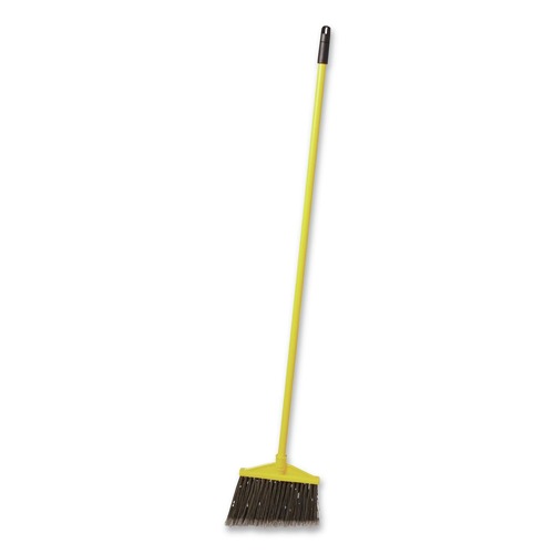 Brooms | Rubbermaid Commercial FG637500GRAY 7920014588208 46.78-in Handle Angled Large Broom - Gray/Yellow image number 0
