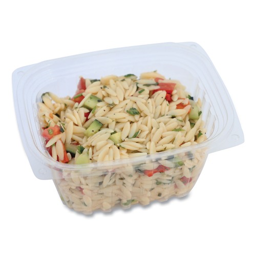 Food Containers & Lids | World Centric RDCS16 4.8 in. x 5.9 in. x 2.8 in. 16 oz. PLA Rectangular Plastic Deli Containers - Clear (900/Carton) image number 0