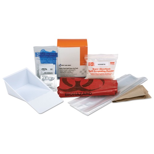 Blood Cleanup Kit | First Aid Only 21-760 3.63 x 2.25 x 4.31 BBP Spill Cleanup Kit image number 0