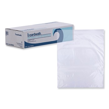 RESEALABLE BAGS | Boardwalk BWK2GALFZRBAG 13 in. x 15 in. 2 gal. 2.7 mil. Reclosable Food Storage Bags - Clear (100/Box)