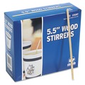 Straws/Stems/Sticks | AmerCareRoyal R810 5.5 in. Wood Coffee Stirrers (10000/Carton) image number 4