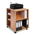 Carts | Durable 311347 20.79 in. x 23.31 in. x 29.45 in. 6 Shelves Wood Flexible Multi-Functional Cart for Office Storage - Beech image number 2
