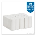 Perforated Roll & Hand Towels | Georgia Pacific Professional 20885 8 in. x 11 in. 1-Ply Pacific Blue Ultra Z-Fold Folded Paper Towels - White (2600/Carton) image number 3