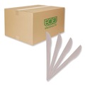 Disposable Knives | Eco-Products EP-S011 6 in. Plantware Compostable Knife Cutlery - Pearl White (1000/Carton) image number 0