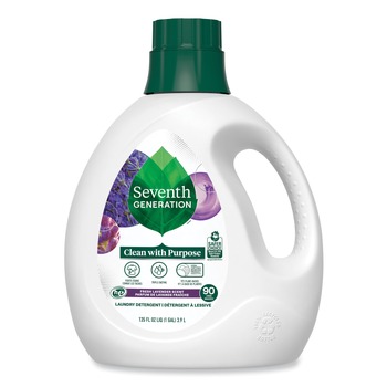 Seventh Generation 10732913450647 135 oz. Bottle Natural Liquid Laundry Detergent - Fresh Lavender (4/Carton)