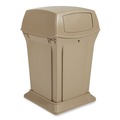 Outdoor Waste Receptacles | Rubbermaid Commercial FG843088BEIG Ranger 35-Gallon Fire-Safe Structural Foam Container - Beige image number 1
