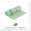 Repro Trash Bags | Stout by Envision E3348E85 32 Gallon 0.85 mil 33 in. x 48 in. EcoSafe-6400 Bags - Green (50/Box) image number 3