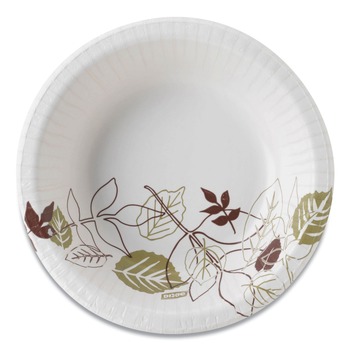 BOWLS | Dixie SX12PATH Pathways 12 oz. Heavyweight Paper Bowls - Green/Burgundy (1000/Carton)