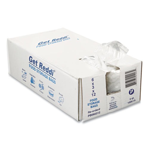 Food & Utility Bags | Inteplast Group PB060312 2-Quart 0.68 mil. 6 in. x 12 in. Food Bags - Clear (1000/Carton) image number 0
