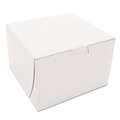 Bakery Boxes & Containers | SCT SCH 0909 6 in. x 6 in. x 4 in. Non-Window Paper Bakery Boxes - White (250/Bundle) image number 0