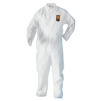 Ansell KCC 49102 A20 Elastic-Back Wrist/Ankle Coveralls - Extra Large, White (24/Carton)