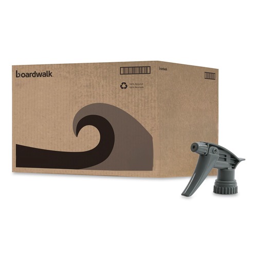 Sprayers & Pumps | Boardwalk 511301 320CR 7.25 in. Tube Chemical-Resistant Trigger Sprayer for 16 oz. Bottles - Gray (24/Carton) image number 0