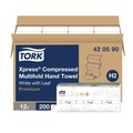 Perforated Roll & Hand Towels | Tork 420590 1-Ply 8.3 in. x 9.45 in. Xpress Compressed Multifold Hand Towels - White (12/Carton) image number 0
