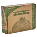 Repro Trash Bags | Stout by Envision G3344B11 33 in. x 44 in. 39-Gallon 1.1 mil. Controlled Life-Cycle Plastic Trash Bags - Brown (40/Box) image number 4