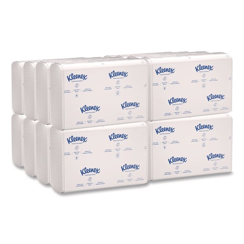 Perforated Roll & Hand Towels | Kleenex 01890 9.2 in. x 9.4 in. 1-Ply Multi-Fold Paper Towels - White (2400/Carton) image number 0