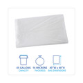High-Density Trash Bags | Boardwalk Z8048VNK 40 in. x 48 in. 45 gal. 16 mic High Density Industrial Can Liners Flat Pack - Natural (200/Carton) image number 1