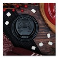 Cup Lids | Dart 16RCLBLK Optima Reclosable Lid fits 12 - 24 oz. Hot Cups - Black (1000/Carton) image number 6