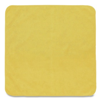 Rubbermaid Commercial 1820584 16 in. x 16 in. Microfiber Cleaning Cloths - Yellow (24/Pack)
