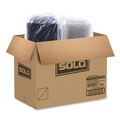 Food Containers & Lids | SOLO 919017-PM94 11.5 in. x 8 in. MPS Plastic Hinged Lid Dinner Box - Black/Clear (100/Carton) image number 6