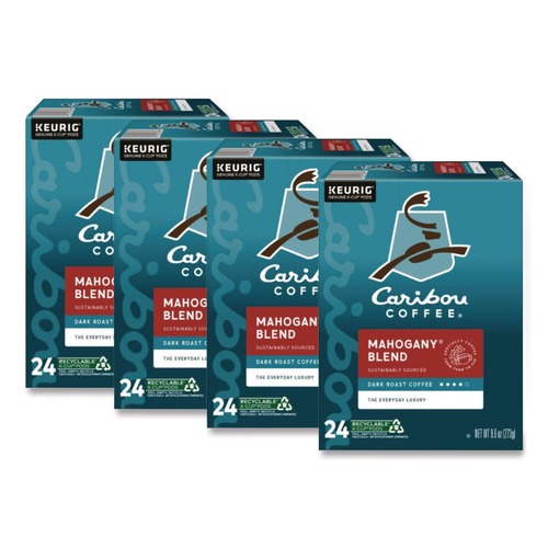 Coffee - Caffeinated | Caribou Coffee 5000330134 Coffee K-Cups - Mahogany (96/Carton) image number 0