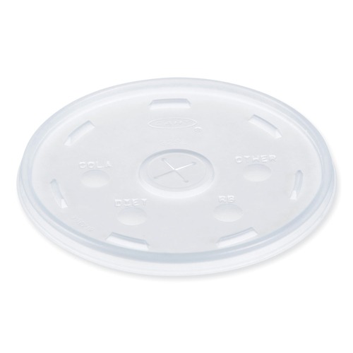 Cup Lids | Dart 32SL1 Plastic Lids for Foam Cups and Containers Fits 32 oz./44 oz./60 oz. Hot Cups - Translucent (1000/Carton) image number 0