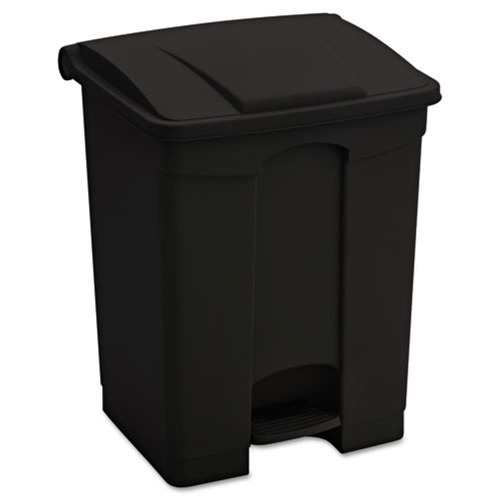 Indoor Waste Receptacles | Safco 9922BL 17-Gallon Plastic Step-On Receptacle - Black image number 0